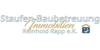 Logo von Staufen-Baubetreuung Immobilien Reinhold Rapp e.K.
